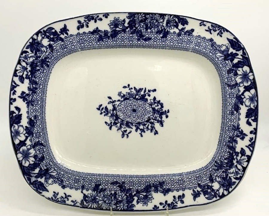 Lace Blue 14" Oval Serving Platter by Wedgwood-1