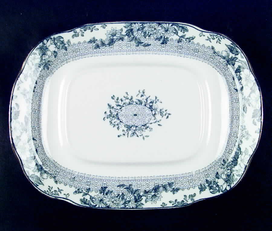 Lace Blue Underplate for Tureen by Wedgwood-1