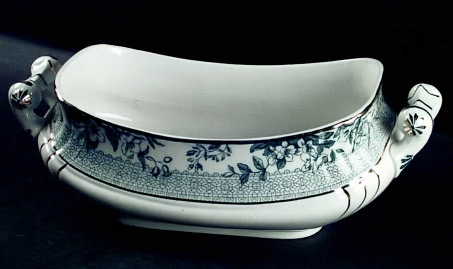Lace Blue Tureen No Lid by Wedgwood-1