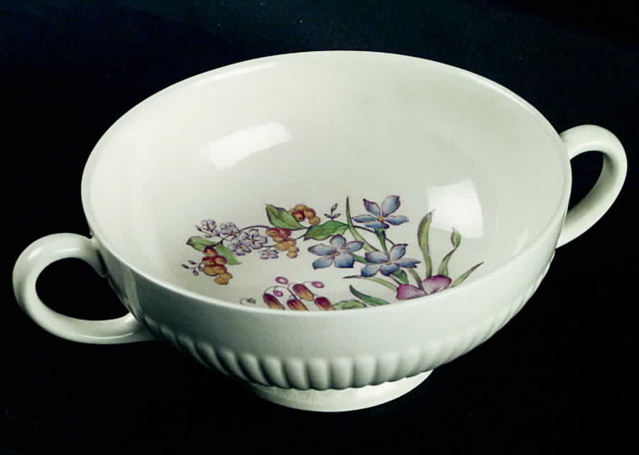 Bermuda Flowers Footed Cream Soup Bowl by Wedgwood-1