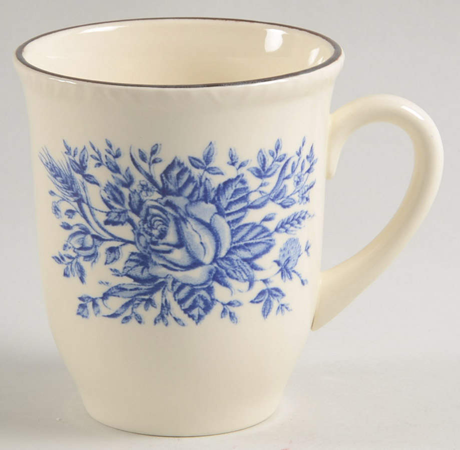 Colonial Rose Blue Mug by Wood & Sons-1