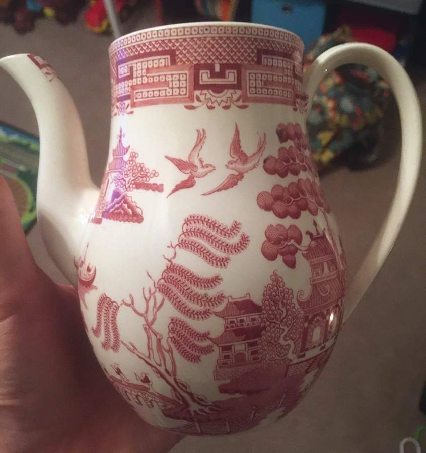 Willow Pink Coffee Pot No Lid by Wedgwood-1