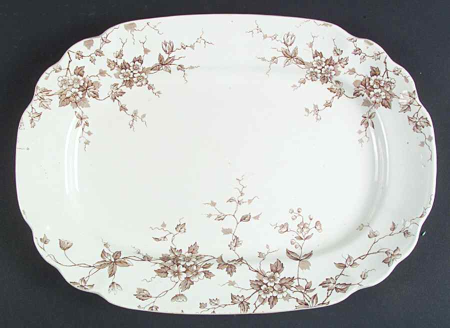Celia Brown 14" Oval Serving Platter by Wedgwood-1
