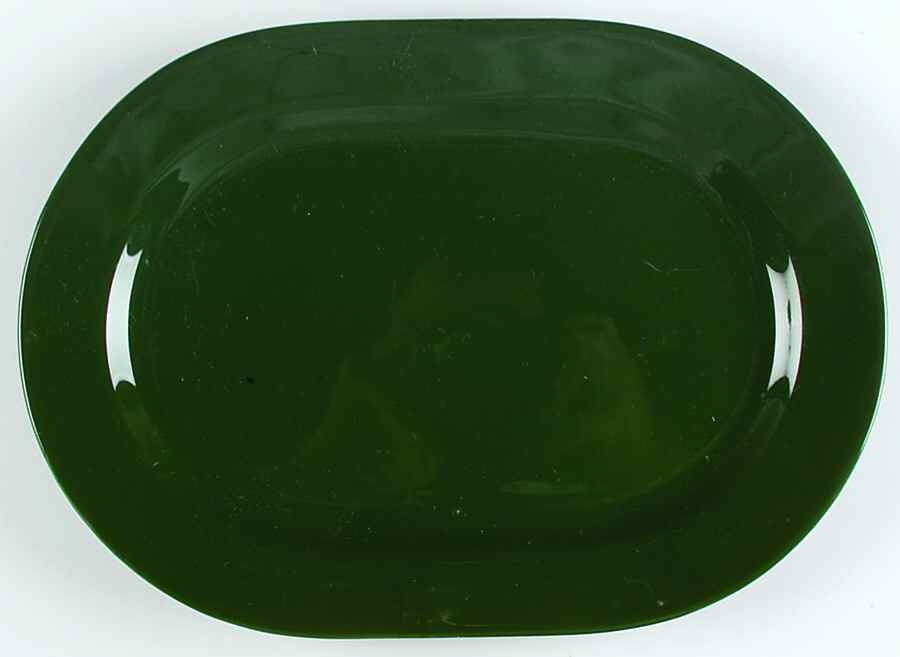 Fun Factory Hunter Green 13" Oval Serving Platter by Waechtersbach-1