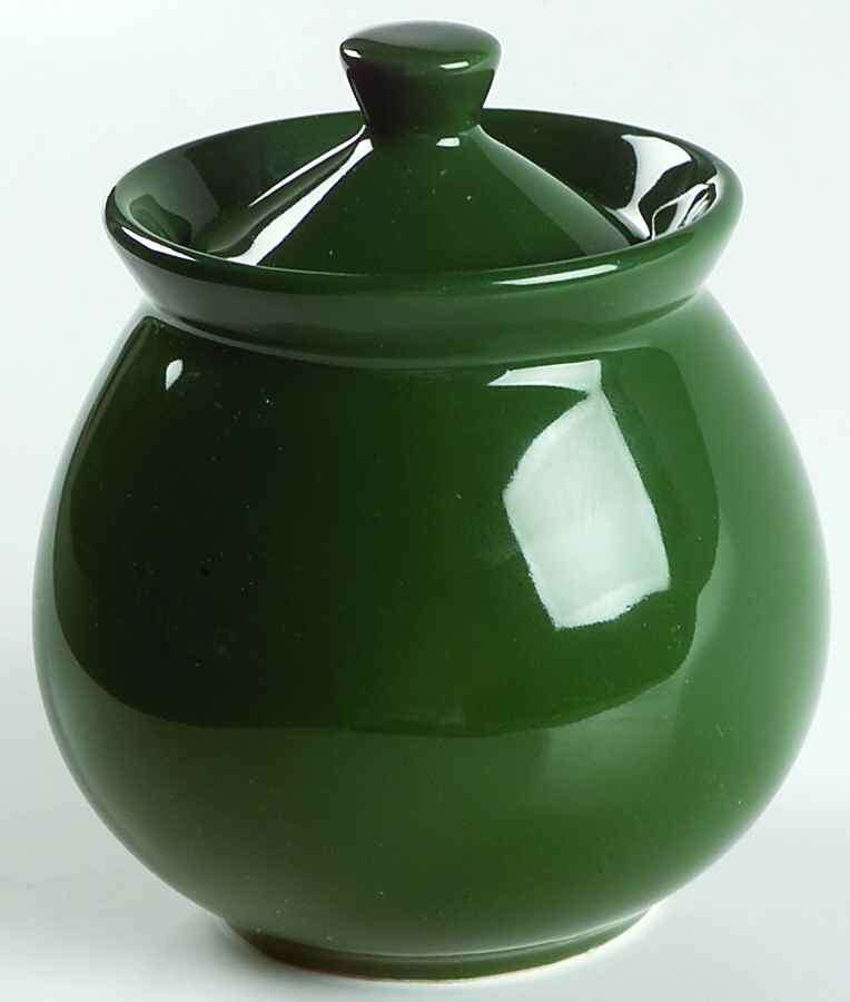 Fun Factory Hunter Green Sugar Bowl & Lid by Waechtersbach-1