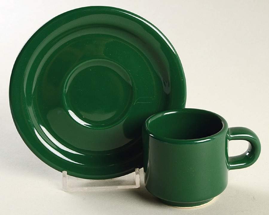 Fun Factory Hunter Green Espresso Cup and Saucer Set by Waechtersbach-1