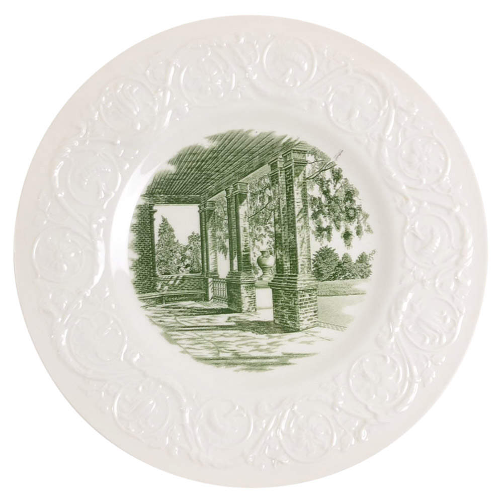 Randolph Macon Woman's College Green Dinner Plate by Wedgwood-1