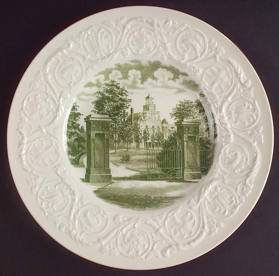 Randolph Macon Woman's College Green Luncheon Plate by Wedgwood-1