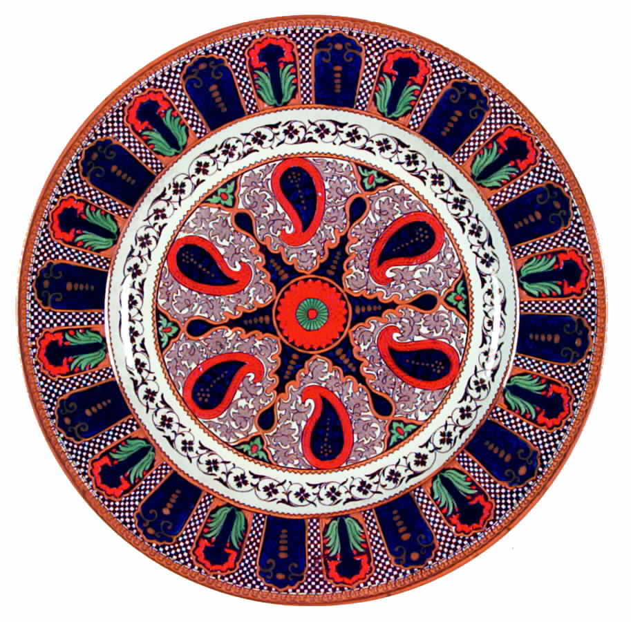 Indian (Blue, Orange, Green) Dinner Plate by Wedgwood-1