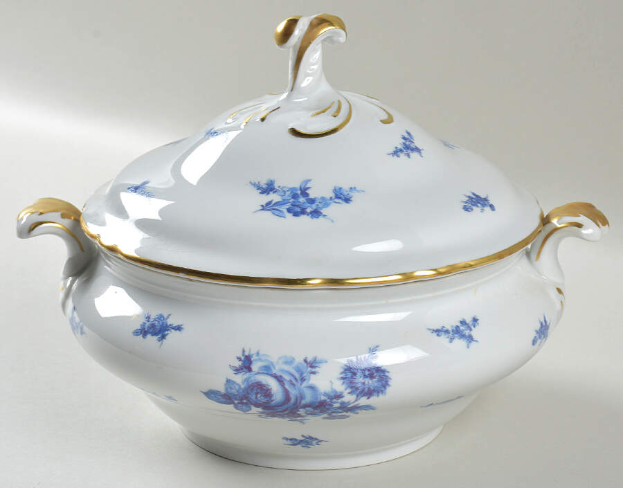 Meissen Bouquet Round Covered Vegetable by Winterling - Bavaria-1