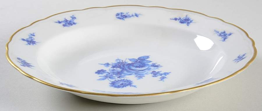 Meissen Bouquet Rim Soup Bowl by Winterling - Bavaria-1