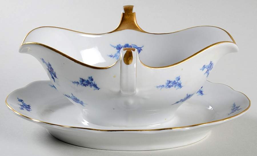 Meissen Bouquet Gravy Boat with Attached Underplate by Winterling - Bavaria-1