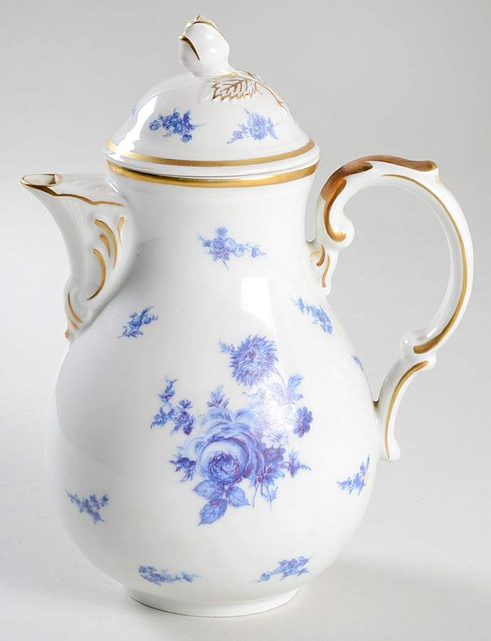 Meissen Bouquet Coffee Pot & Lid by Winterling - Bavaria-1