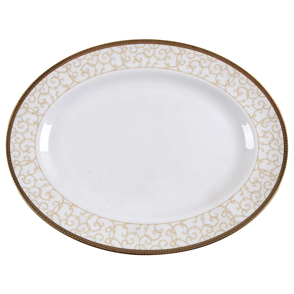 Celestial Gold 15" Oval Serving Platter by Wedgwood-1
