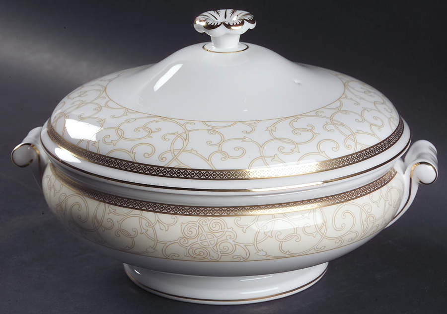 Celestial Gold Round Covered Vegetable by Wedgwood-1