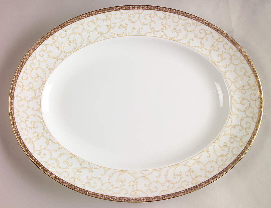 Celestial Gold 14" Oval Serving Platter by Wedgwood-1