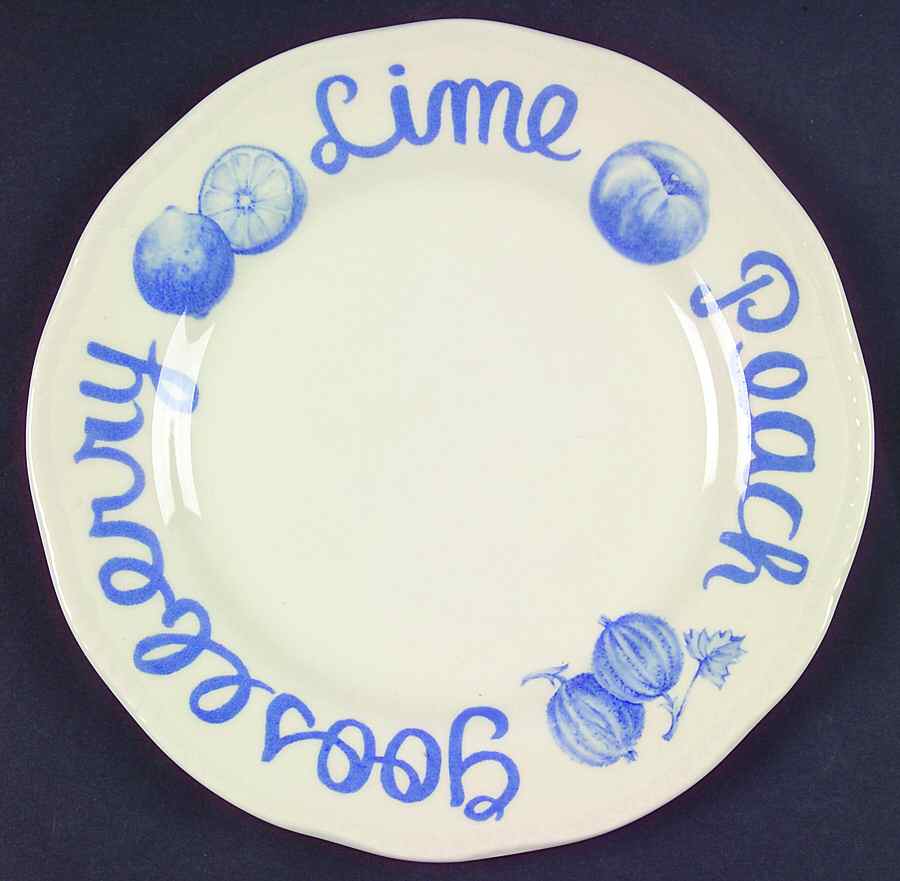 Country Blue Salad Plate by Wood & Sons-1