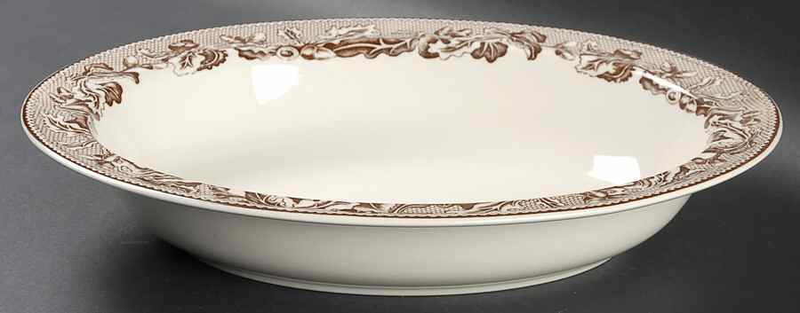 Plymouth (Brown, Williams-Sonoma) 11" Oval Vegetable Bowl by Wedgwood-1