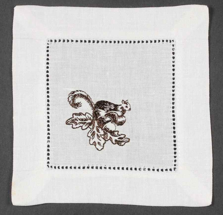Plymouth (Brown, Williams-Sonoma) Embroidered Cloth Napkin by Wedgwood-1