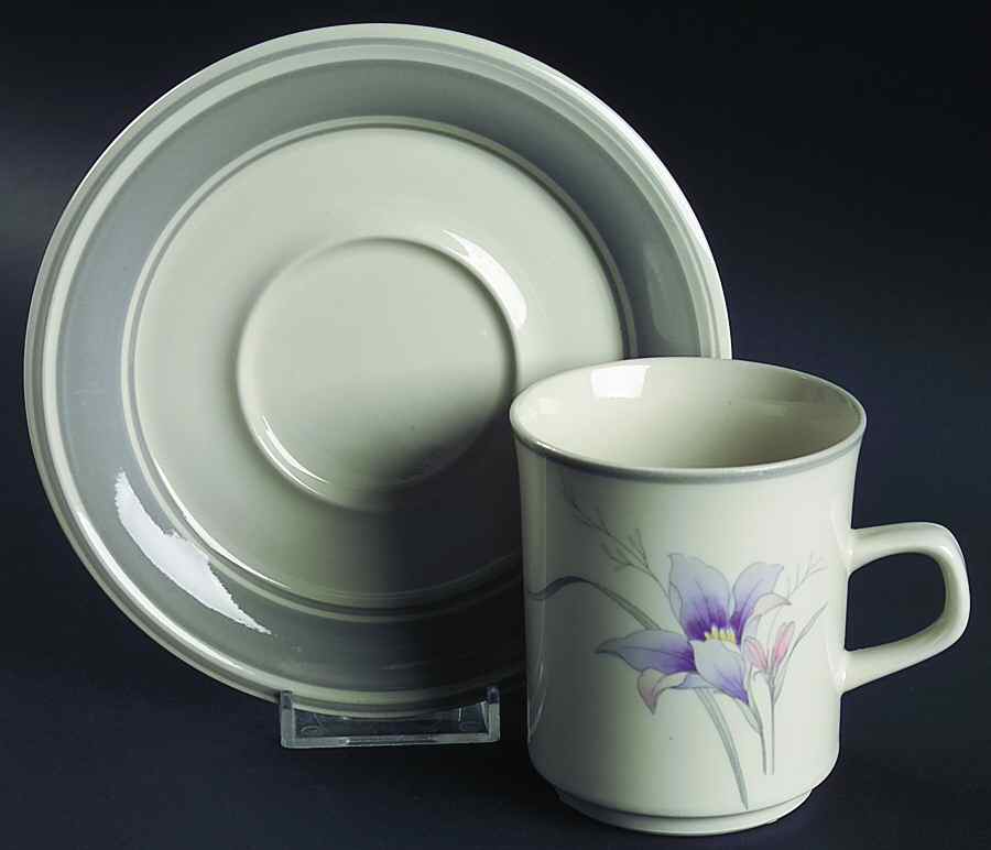 Marcy Flat Cup & Saucer Set by Westminster (Japan)-1