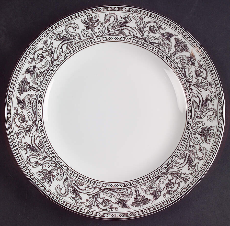 Florentine Platinum (Platinum Dragons) Salad Plate by Wedgwood-1