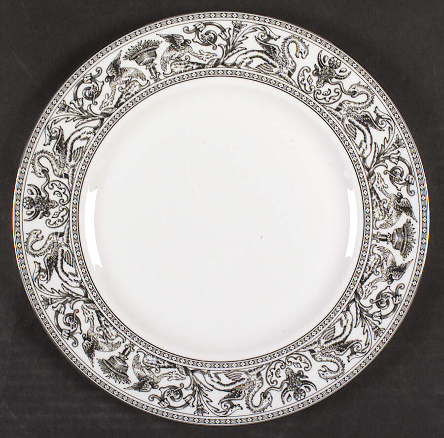 Florentine Platinum (Platinum Dragons) Dinner Plate by Wedgwood-1