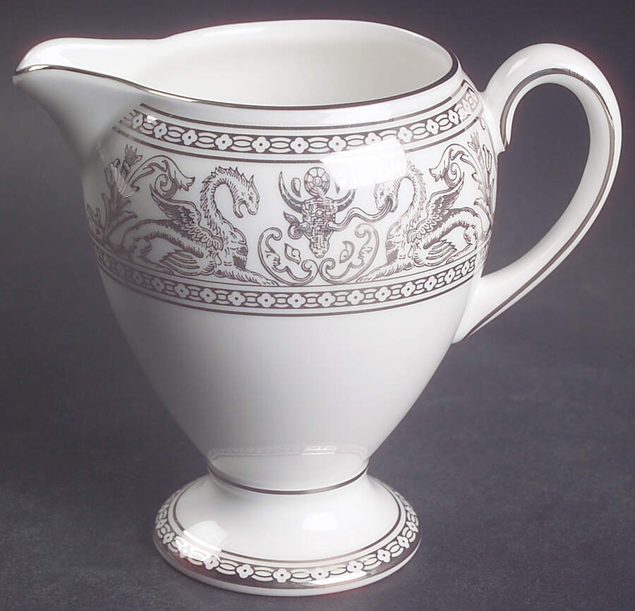 Florentine Platinum (Platinum Dragons) Globe Shape Creamer by Wedgwood-1