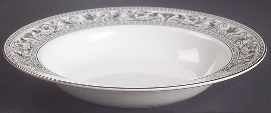 Florentine Platinum (Platinum Dragons) Rim Soup Bowl by Wedgwood-1