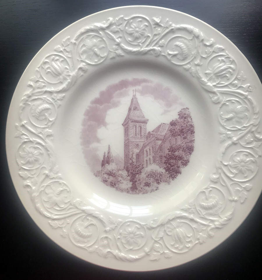 Cornell University Mulberry (Patrician) Dinner Plate by Wedgwood-1