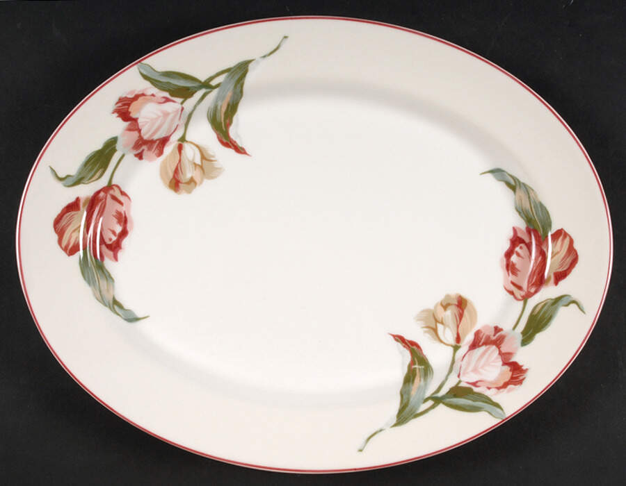 Garden Lane 14" Oval Serving Platter by Waverly-1
