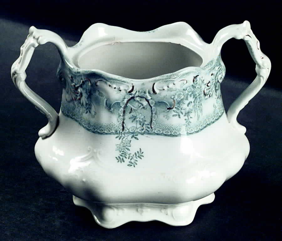 Clive Green Sugar Bowl No Lid by Wood & Sons-1