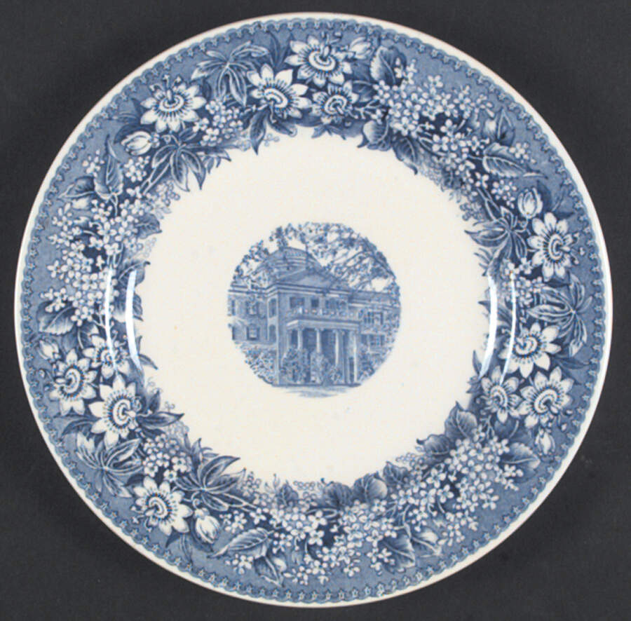 State Teachers College Blue Bread & Butter Plate by Wedgwood-1