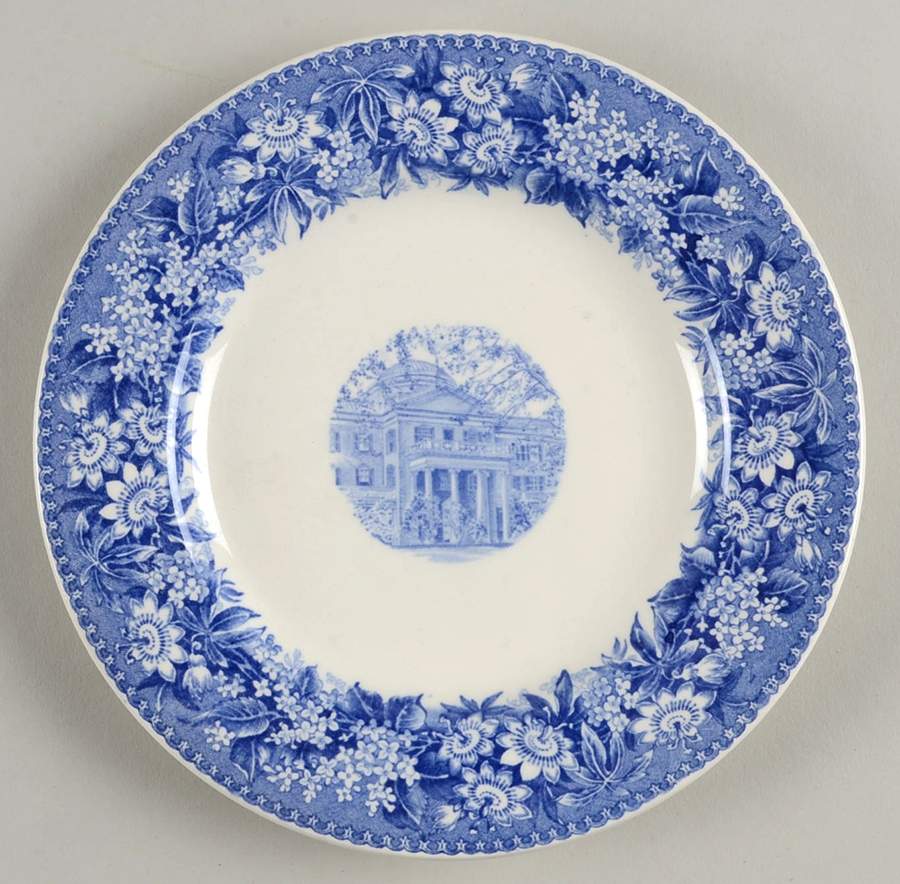 State Teachers College Blue Dessert/Pie Plate by Wedgwood-1