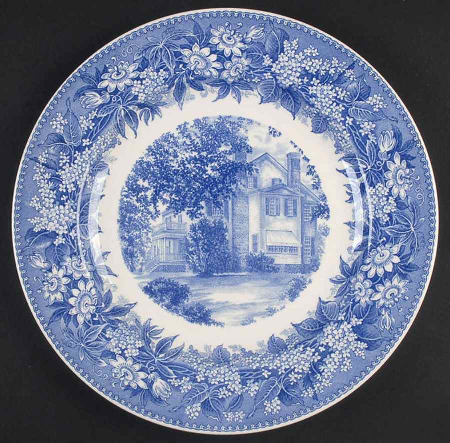 State Teachers College Blue Dinner Plate by Wedgwood-1