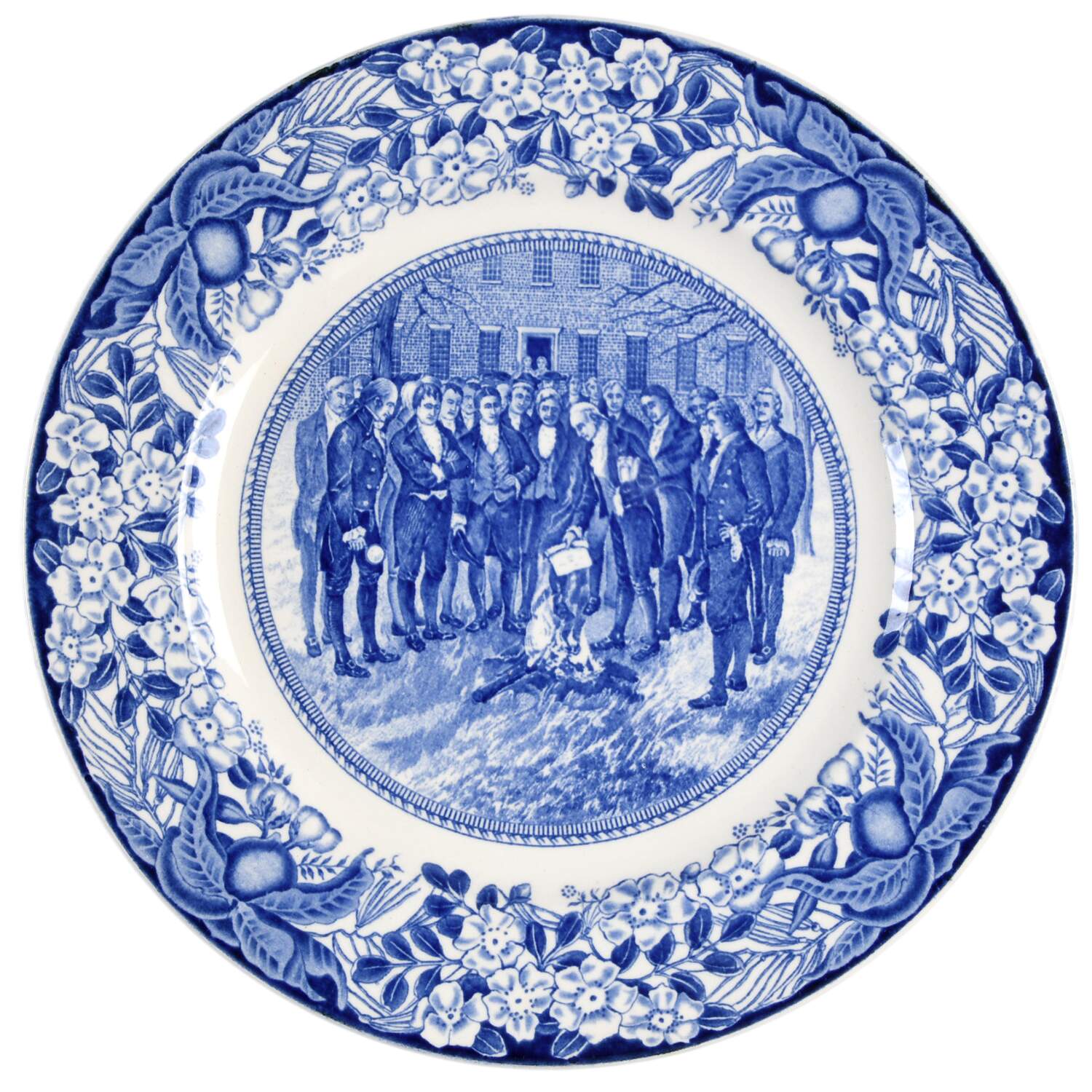 Georgia Historical Plates Blue Luncheon Plate by Wedgwood-1