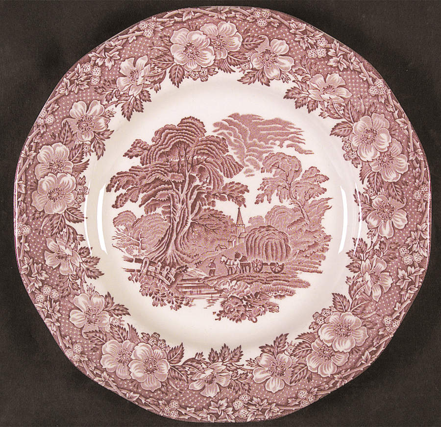 Woodland Pink (Enoch Backstamp) Dinner Plate by Wedgwood-1