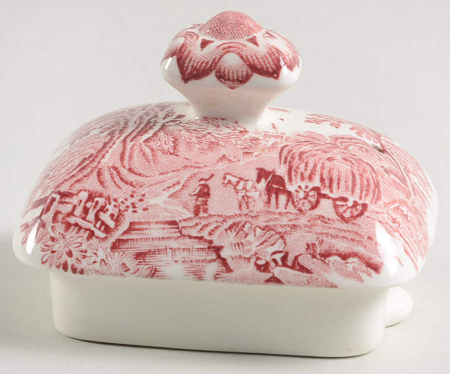 Woodland Pink (Enoch Backstamp) Lid for Teapot by Wedgwood-1