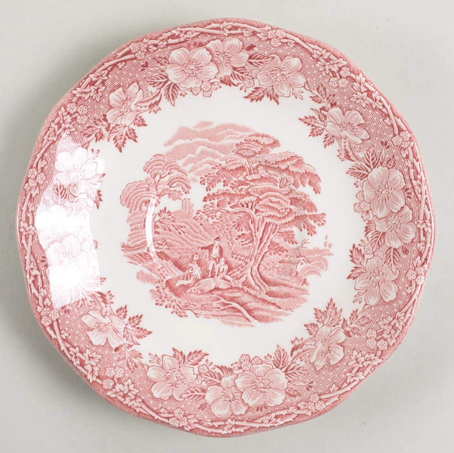 Woodland Pink (Enoch Backstamp) Saucer for Cream Soup Bowl by Wedgwood-1