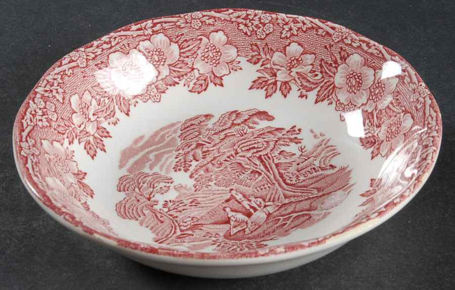 Woodland Pink (Enoch Backstamp) Fruit/Dessert (Sauce) Bowl by Wedgwood-1