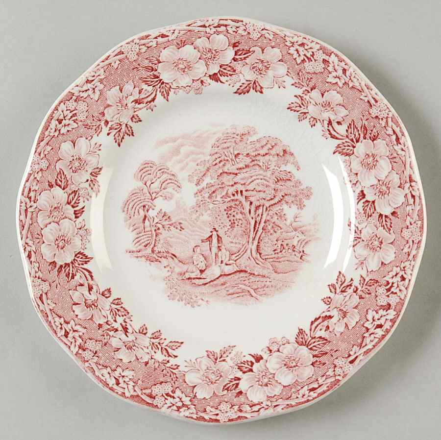 Woodland Pink (Enoch Backstamp) Bread & Butter Plate by Wedgwood-1