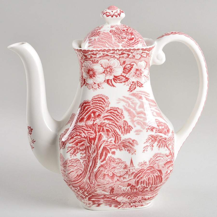 Woodland Pink (Enoch Backstamp) Coffee Pot & Lid by Wedgwood-1