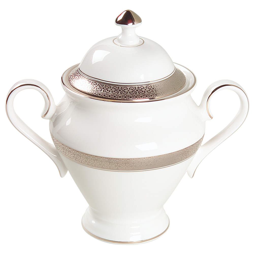 Newgrange Platinum Sugar Bowl & Lid by Waterford China-1