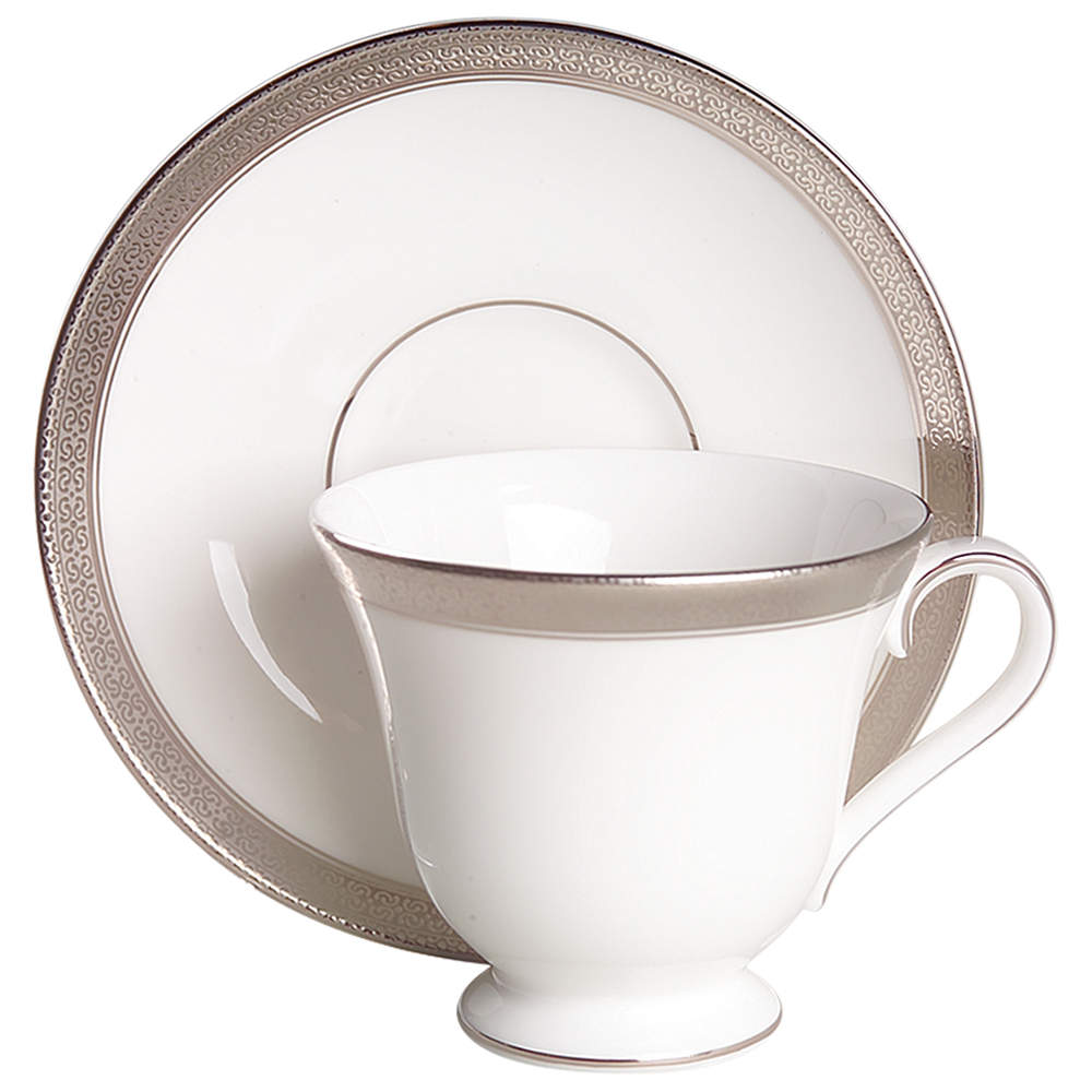 Newgrange Platinum Footed Cup & Saucer Set by Waterford China-1
