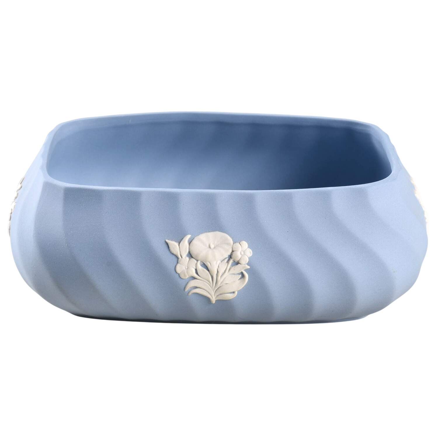 Cream Color on Lavender Spiral Flute Rectangular Box, No Lid by Wedgwood-1