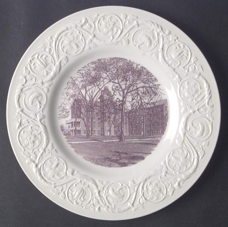 Juniata College Mulberry Dinner Plate by Wedgwood-1