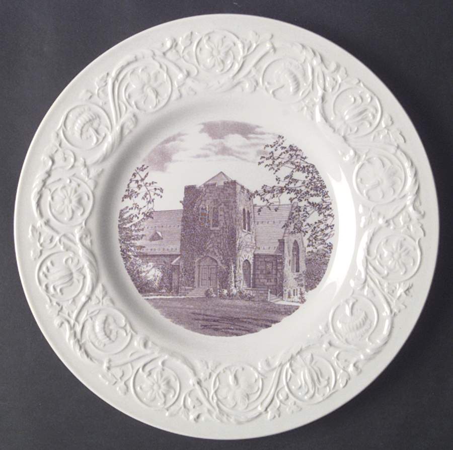 Juniata College Mulberry Dinner Plate by Wedgwood-1