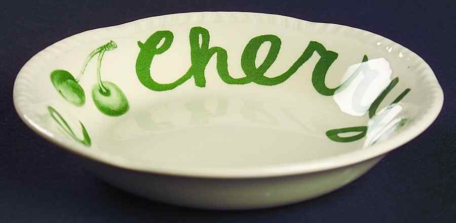 Country Green Fruit/Dessert (Sauce) Bowl by Wood & Sons-1