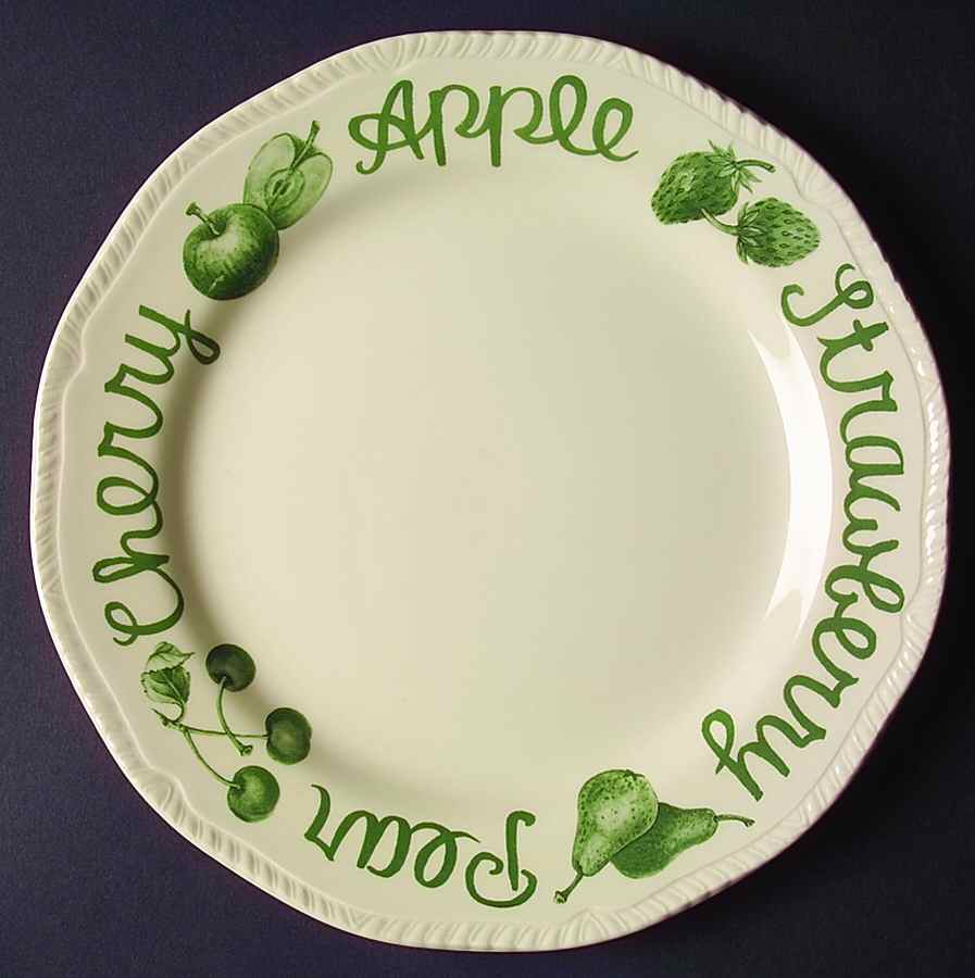 Country Green Dinner Plate by Wood & Sons-1