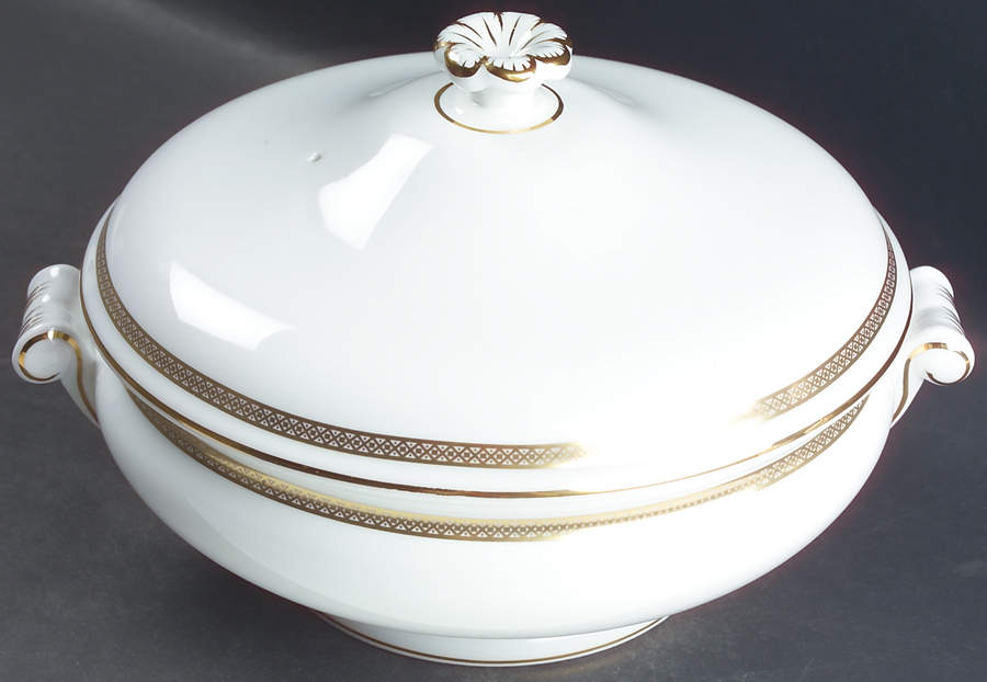 Golden Madrid Round Covered Vegetable by Wedgwood-1
