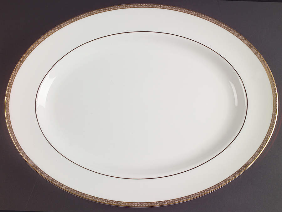 Golden Madrid 15" Oval Serving Platter by Wedgwood-1